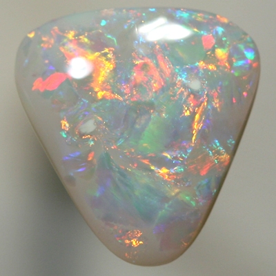 SOLID SEMI BLACK OPAL Swirls of red and orange contrasted by blue and green. With VIDEO